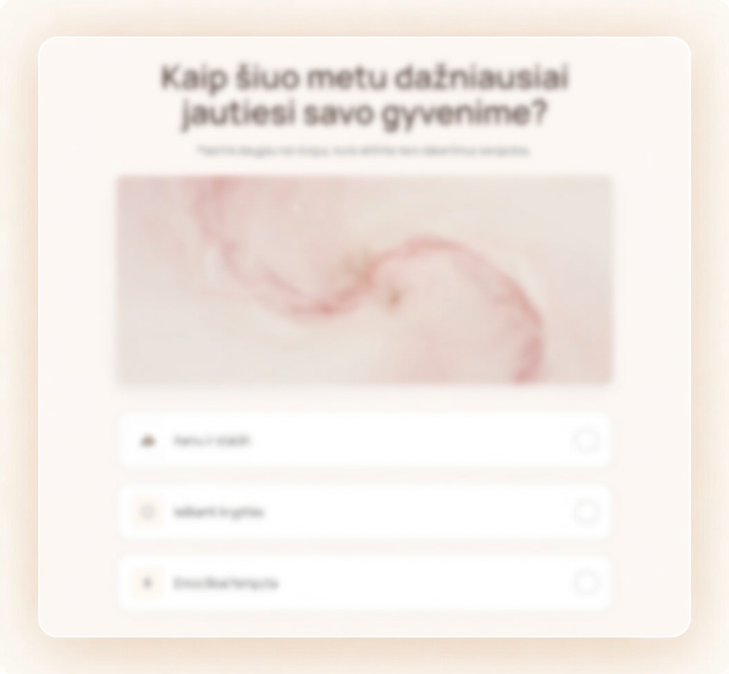 Klausimyno peržiūra šviesiame režime